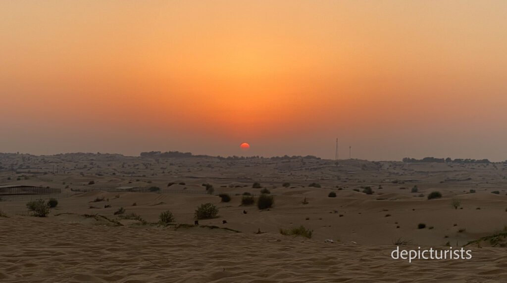 Sunset at Dubai's Desert Safari